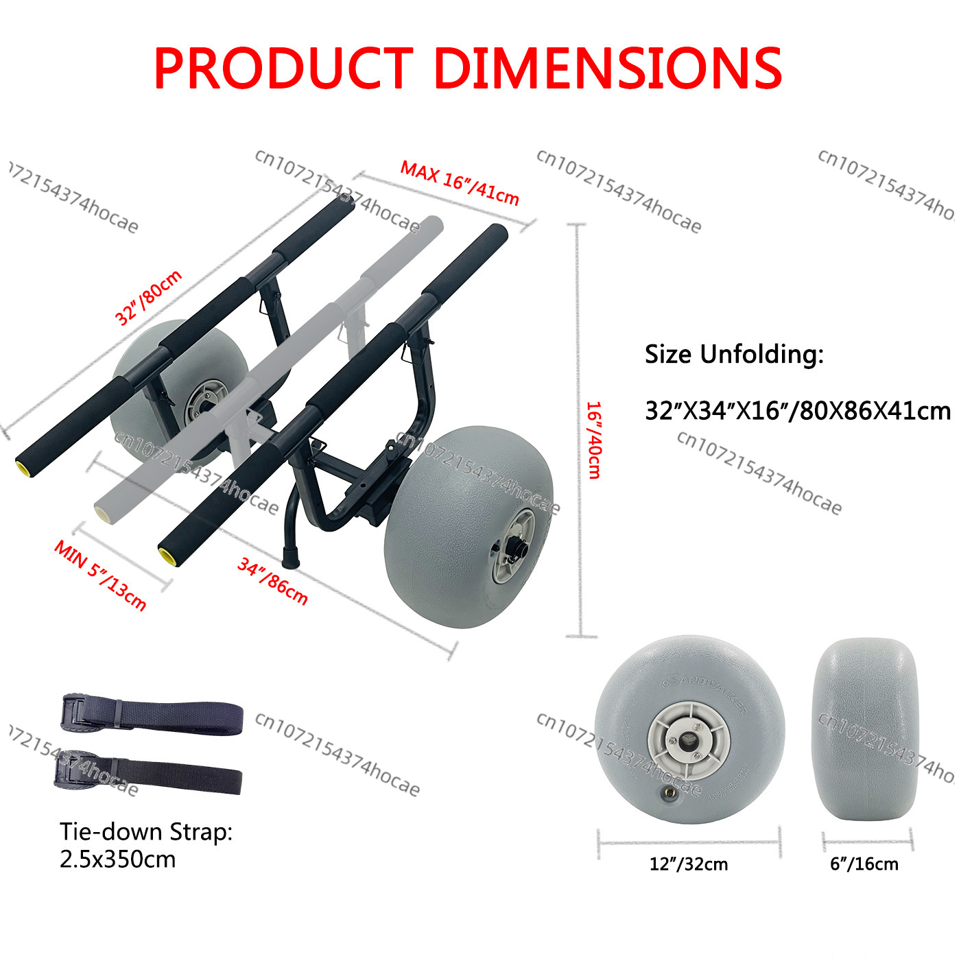 Foldable Kayak Cart Trolley Be - Fishing Kayak Cart 评论和价格